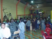 parque de bolas en pleno funcionamiento