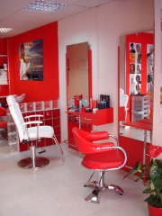 peluquería en pleno funcionamiento