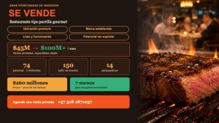 Gran Oportunidad se vende restaurante parrilla gourmet produciendo