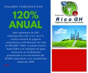 Pagarés corporativos a 120 días con rendimiento garantizado